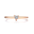 Classic Heart Shaped Zircon Ring for Women