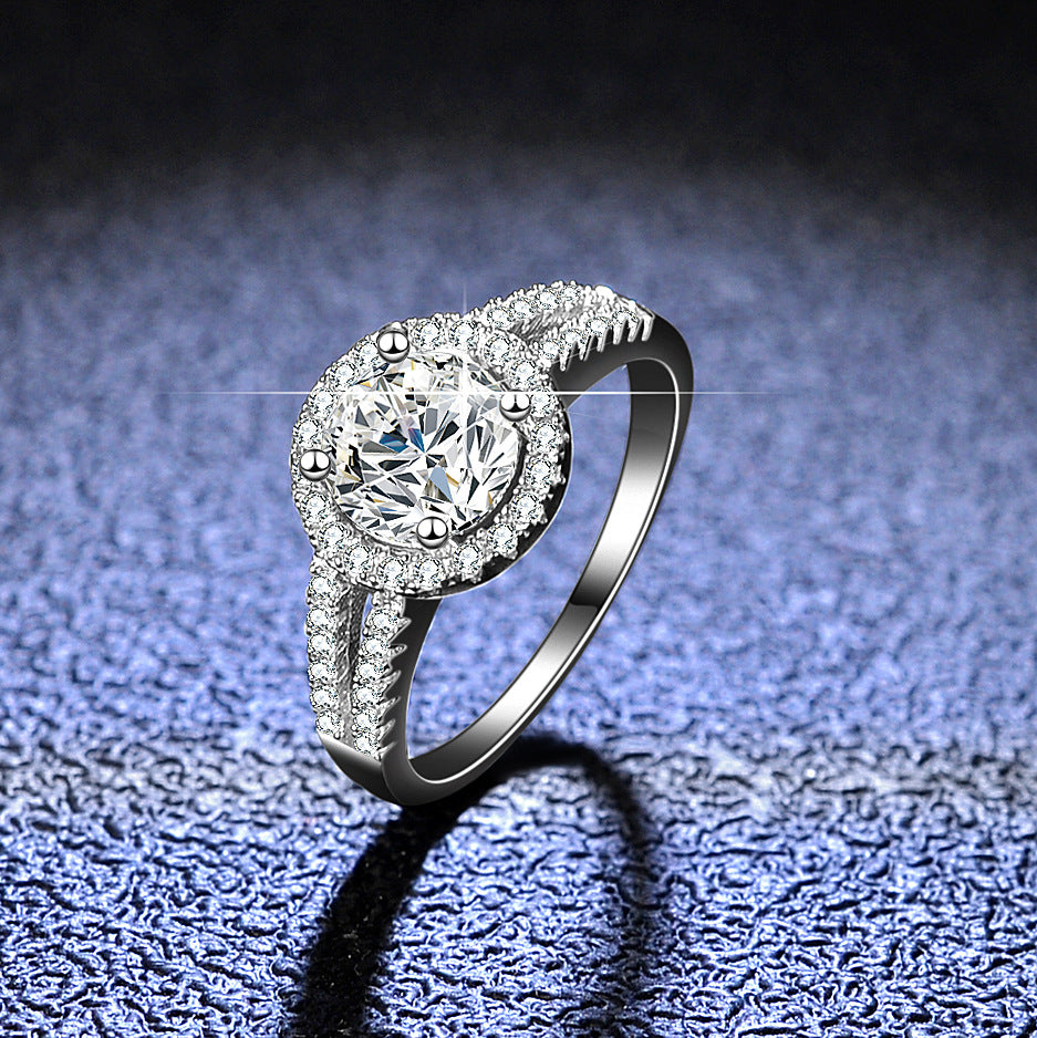 Mosan Diamond Ring with Fashionable Design and Style